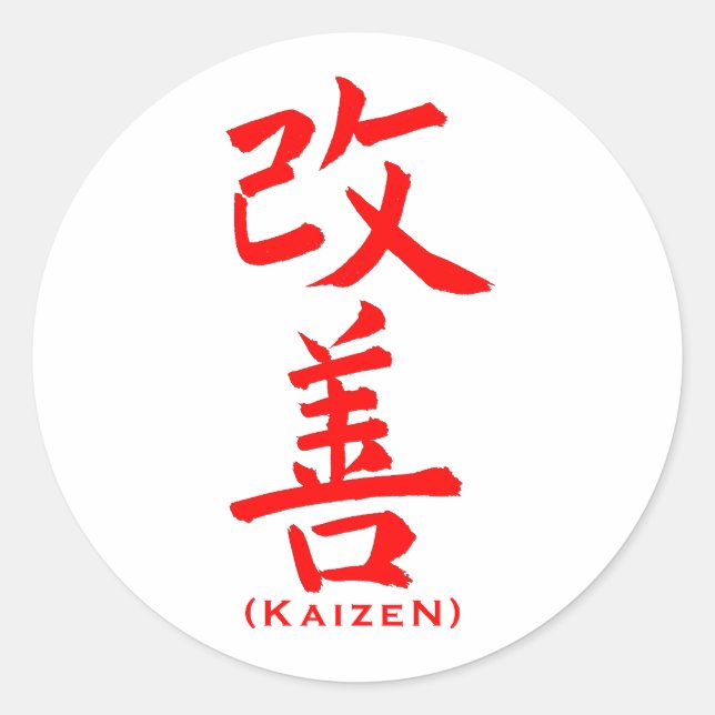 Kaizen Template Classic Round Sticker (Front)