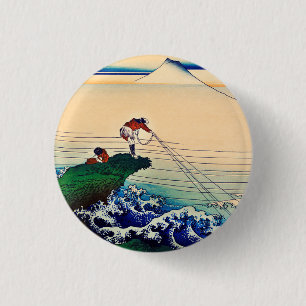 Kajikazawa in Kai Province by Katsushika Hokusai 3 Cm Round Badge