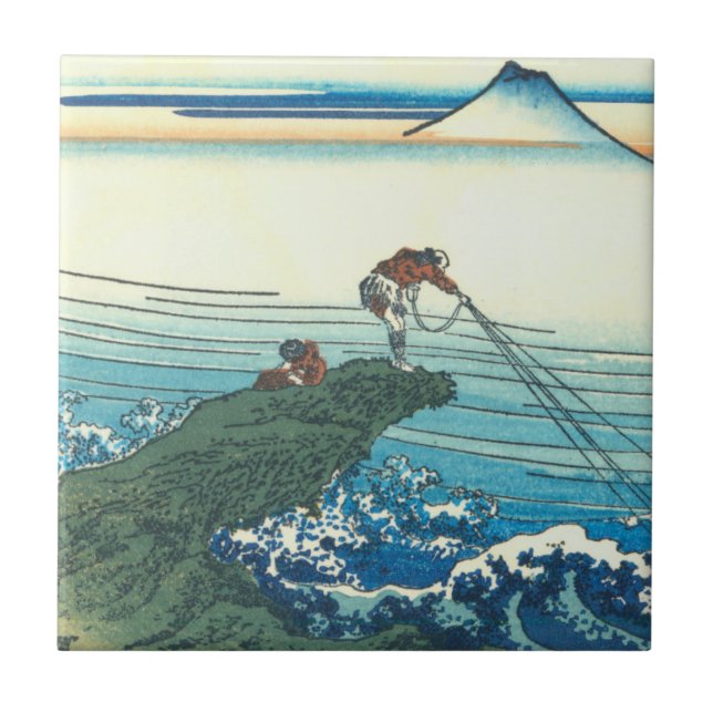 Kajikazawa in Kai Province Ceramic Tile (Front)