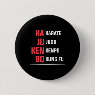 Kajukenbo Karate Judo Kenpo Kung Fu 6 Cm Round Badge