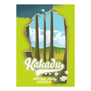 Kakadu national park Australia map Photo Print