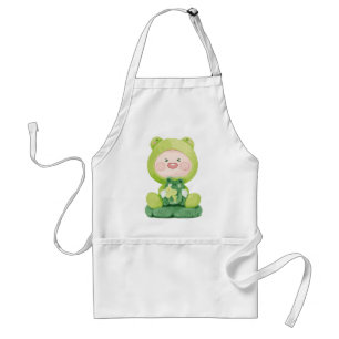 KaKao Friends - Green Vacation Frog Apeach Standard Apron