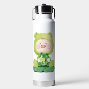 KaKao Friends - Green Vacation Frog Apeach Water Bottle