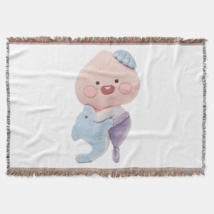 KaKao Friends - Mermaid Apeach Throw Blanket