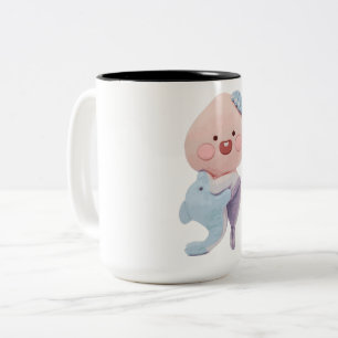 KaKao Friends - Mermaid Apeach Two-Tone Coffee Mug