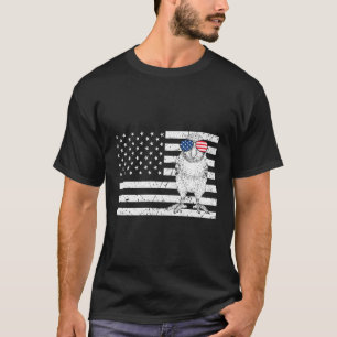 Kakapo 4Th Of July Animal Us American Flag Patriot T-Shirt