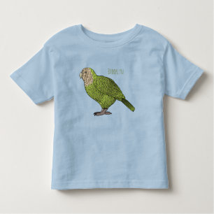 Kakapo bird cartoon illustration  toddler T-Shirt