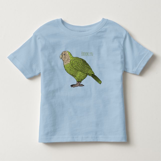 Kakapo bird cartoon illustration  toddler T-Shirt (Front)