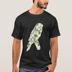 Kakapo Flower Girl Print Floral Bird Hawaiian Wome T-Shirt