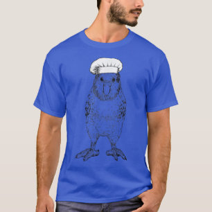 Kakapo New Zealand bird Chef Funny Cooking Cook T-Shirt