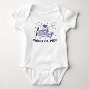 Kaka's Co-Pilot - Unicorn Aeroplane Baby Bodysuit