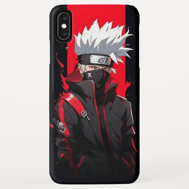 Kakashi's Fierce Resolve: Dynamic Ninja Case-Mate iPhone Case (Back)