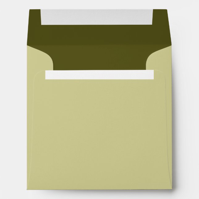 Kaki Sage Background Colour Customise This! Envelopes (Back (Bottom))