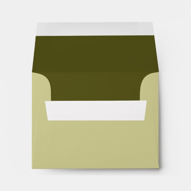 Kaki Sage Background Colour Customise This! Envelopes (Back (Bottom))