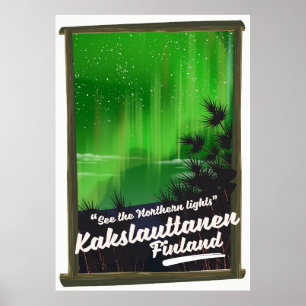 Kakslauttanen finland travel poster