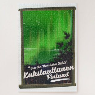 Kakslauttanen finland travel poster jigsaw puzzle