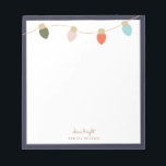 Kaktovik String Lights Notepad<br><div class="desc">Retro christmas lights design by Shelby Allison.</div>