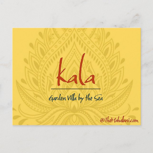 Kala Garden Villa Postcard (Front)