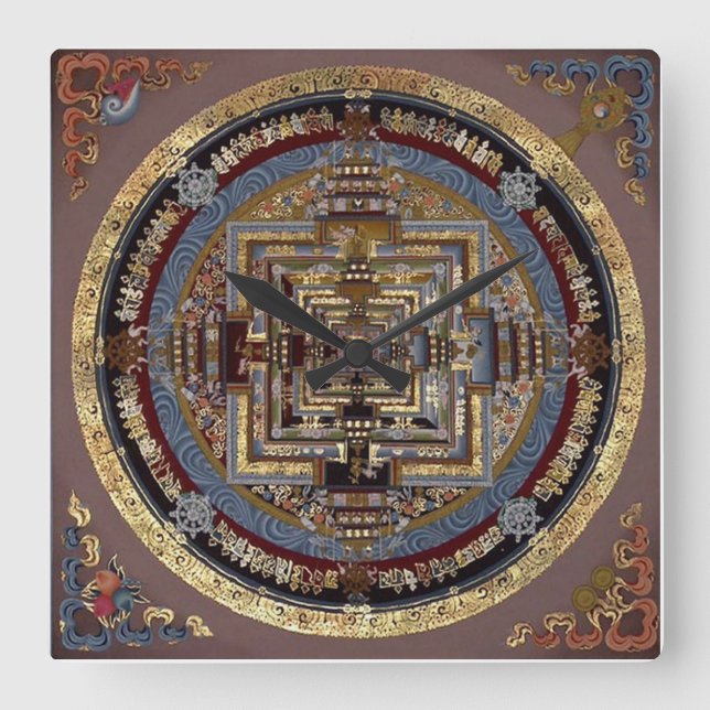 Kalachakra Mandala A Wall Clock (Front)