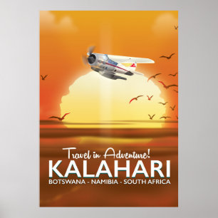 Kalahari Desert Adventure travel poster