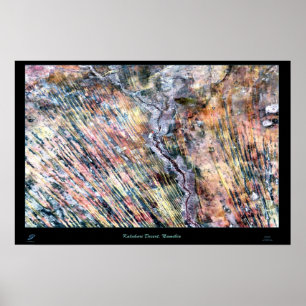 Kalahari desert, Africa satellite poster