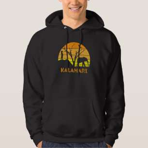 Kalahari Desert Elephant Meerkat Sunset Safari Afr Hoodie
