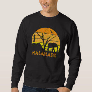 Kalahari Desert Elephant Meerkat Sunset Safari Afr Sweatshirt
