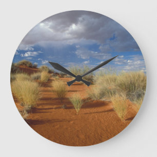 Kalahari Desert Scene, Kgalagadi Transfrontier 2 Large Clock
