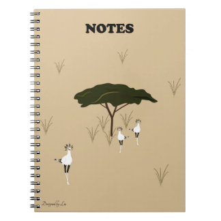 Kalahari Safari Notebook with savannah birds