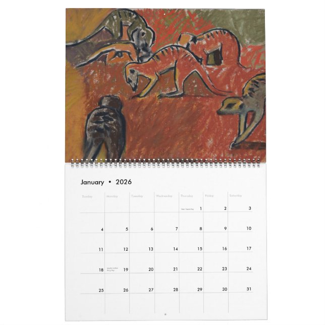 Kalahari Wildlife - Calendar (Jan 2026)
