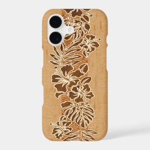 Kalaheo Hawaiian Hibiscus Tapa Faux Koa Wood