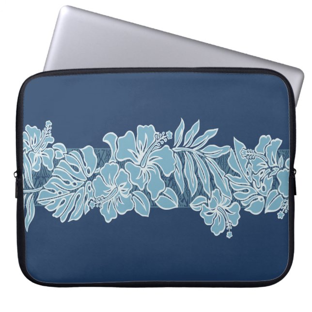 Kalaheo Hawaiian Hibiscus Tapa Laptop Wetsuit Bag (Front)
