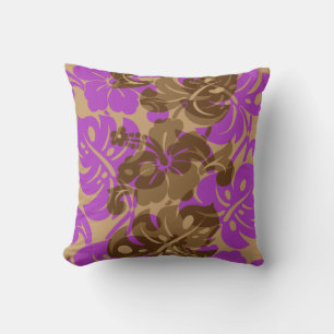 Kalakaua Border Hawaiian Hibiscus Pillows