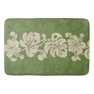 Kalakaua Hawaiian Hibiscus Border KL301 Bath Mat