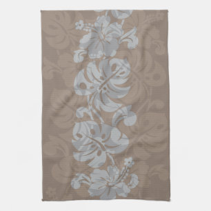 Kalakaua Hawaiian Hibiscus Border KL302 Tea Towel