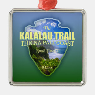 Kalalau Trail (arrowhead) Metal Ornament