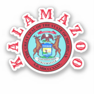 Kalamazoo, Michigan Classic Round Sticker