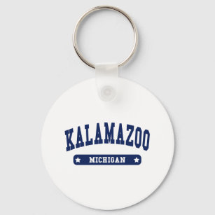 Kalamazoo Michigan College Style tee shirts Key Ring