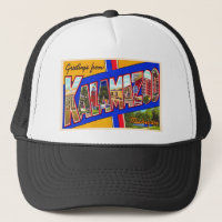 Kalamazoo Michigan Vintage Large Letter Postcard