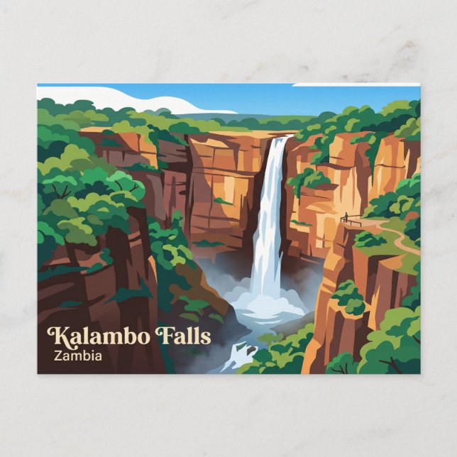 Kalambo Falls Zambia Postcard (Front)