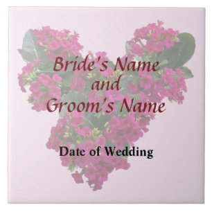 Kalanchoe Heart Wedding Products Ceramic Tile