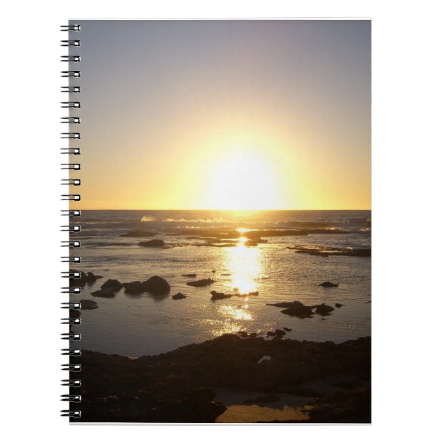 Kalbarri Beach Sunset Spiral Notebook (Front)