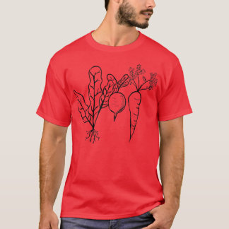 Kale, Beet and Carrot Vegetable  Gardening  T-Shirt
