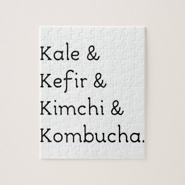 Kale Kefir Kimchi Kombucha Jigsaw Puzzle (Vertical)