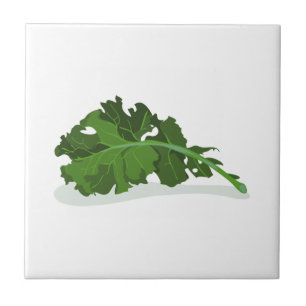 Kale Leaf Ceramic Tile