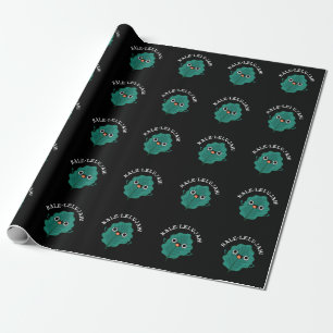 Kale-lelujah Funny Veggie Kale Pun Dark BG Wrapping Paper