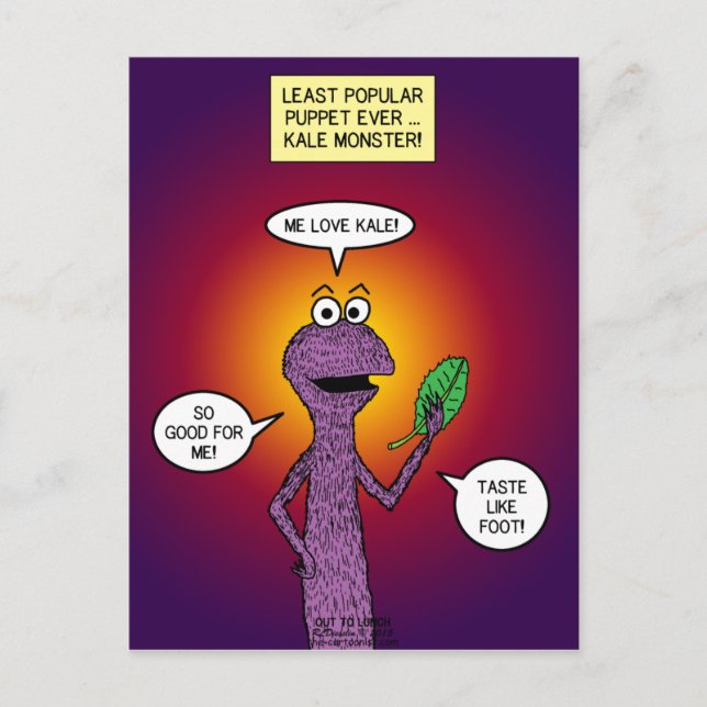 Kale Monster Postcard (Front)