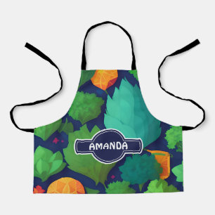 Kale Mosaic Colourful Personalised Pattern Apron