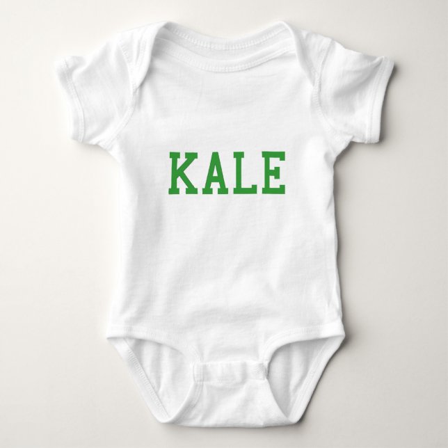 Kale University College Vegan Vegetarian Healthy Baby Bodysuit (Front)