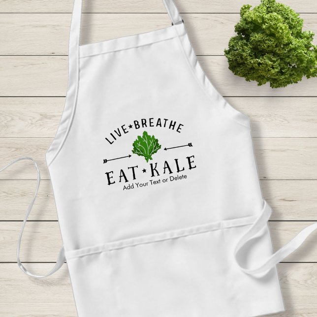 Kale Vegetarian Live Breathe Eat Kale Custom Standard Apron (Creator Uploaded)